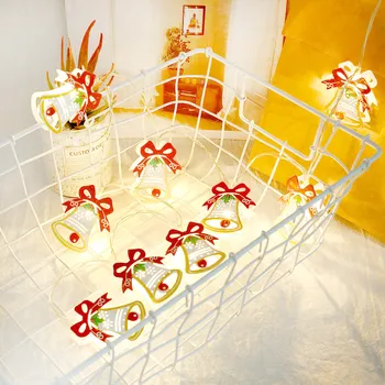 

10 LED Wrought Iron Hollow For Holiday Decorative Light Bell Nli115