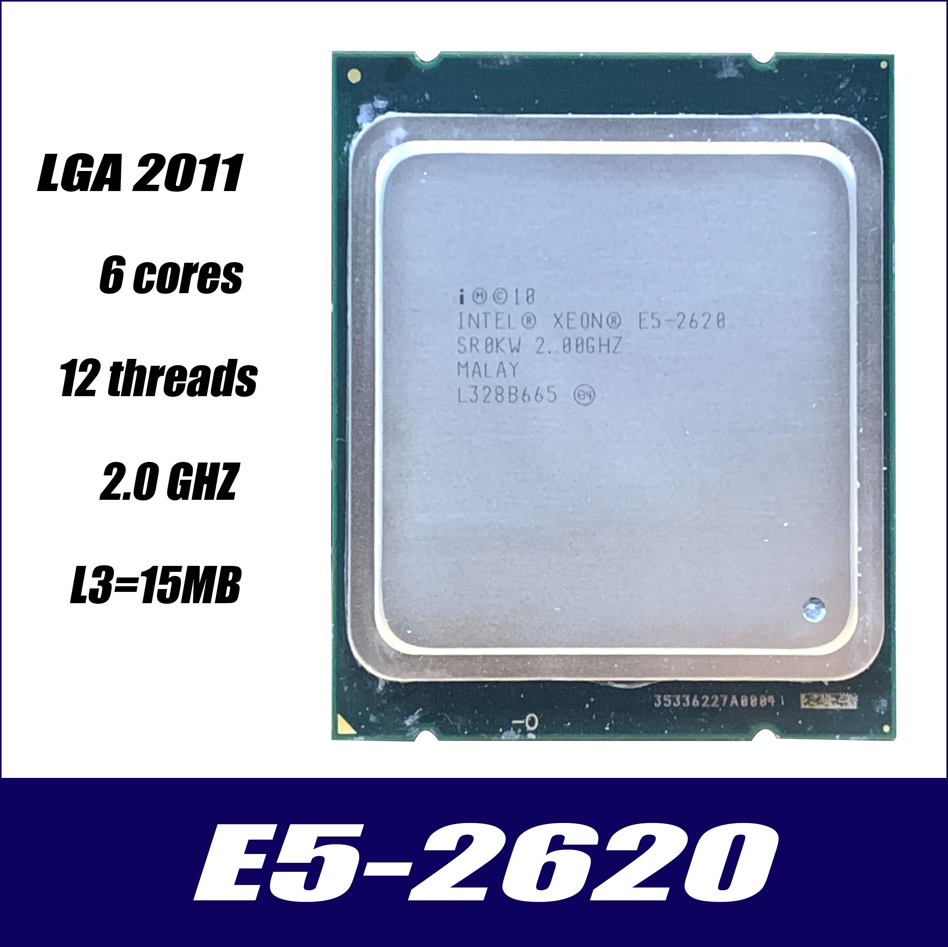 Процессор Intel Xeon E5 2620 2 0 ГГц шестиядерный процессор 12 ниток 15 м 95 Вт LGA 2011