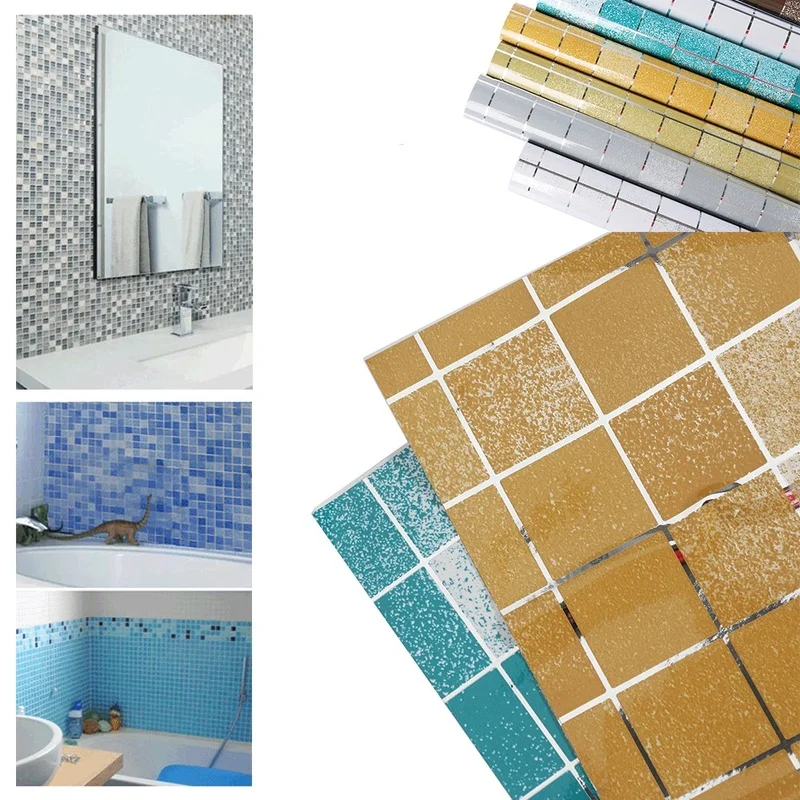 200*45CM Kitchen Home Waterproof Anti-Oil Tile Decal Wall Self-adhesive Sticker 