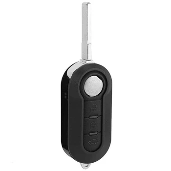 

3 Button Remote Flip Folding Car Key 43hz for Fiat 500 Grande Punto Doblo Qubo 2006 2007 2008 2013 Delphi BSI with PCF7946 Chi
