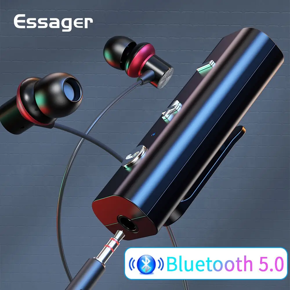 Приемник Essager Bluetooth 5 0 беспроводной адаптер для наушников с разъемом 3 мм наушники