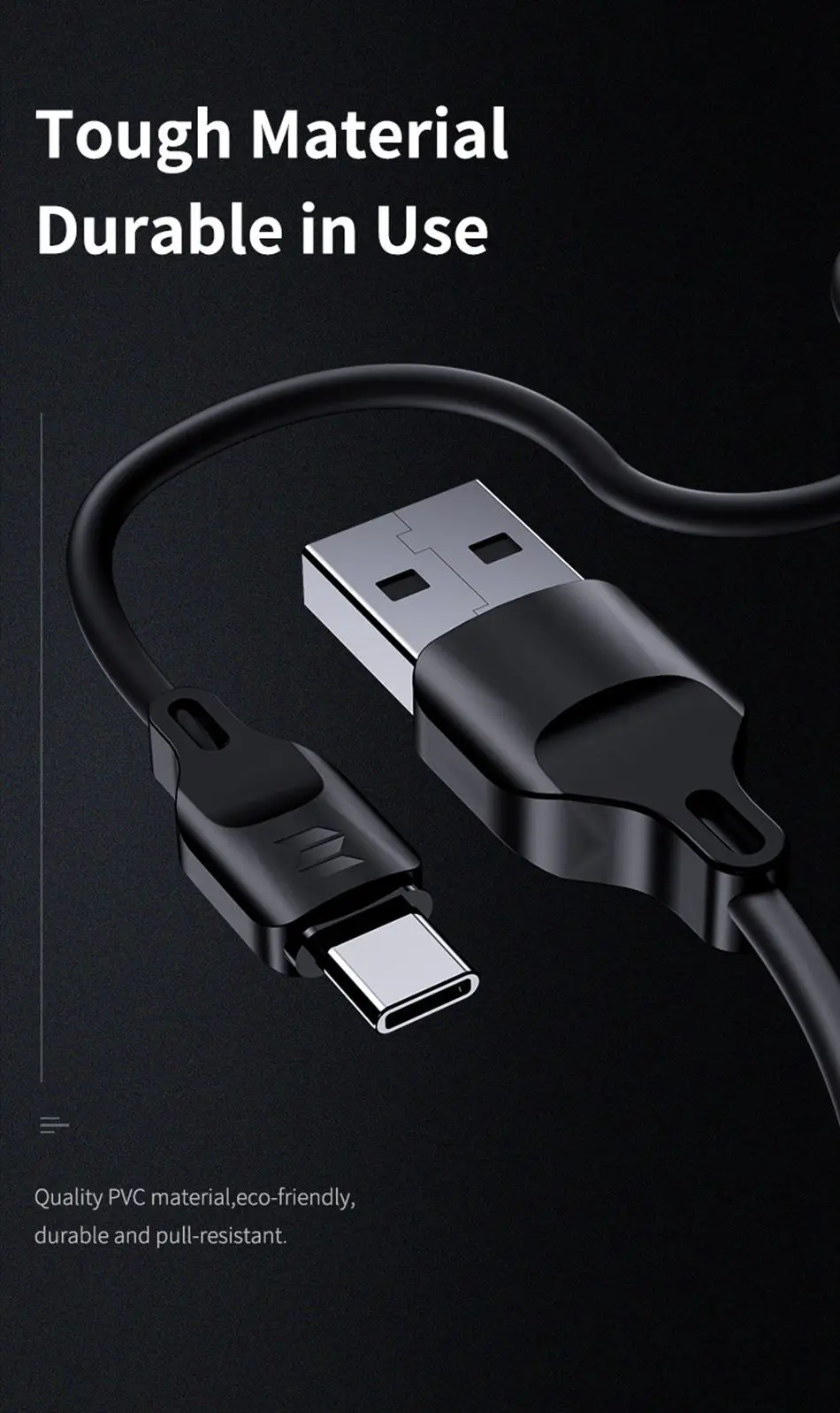 Rock Дата usb type c кабель Мобильный телефон зарядное устройство usb c Быстрая зарядка usb type c кабель для samsung xiaomi huawei usb-c kable tipo