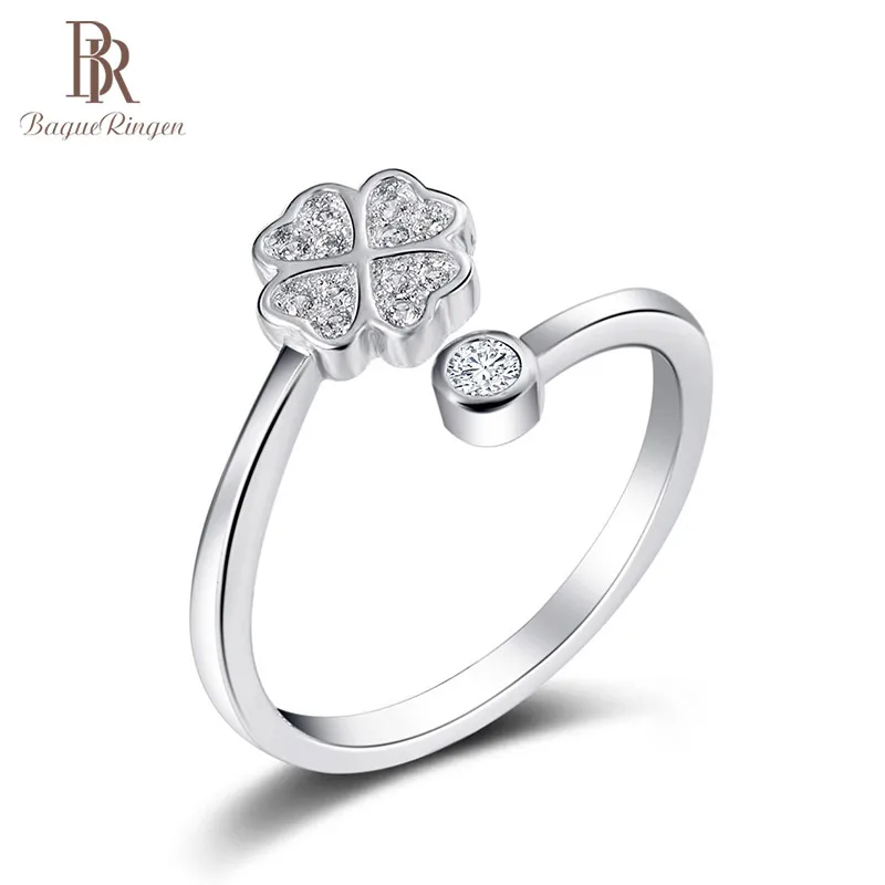 Bague Ringen, хорошие продавцы, серебро 925, ювелирное изделие, кольцо на палец, женский стиль, для бизнеса, Подарок на годовщину, подарок на счастливый клевер, простой подарок