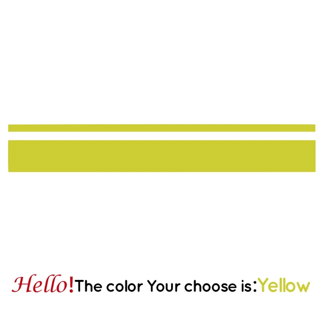 Autocollants à rayures en vinyle pour camping-car,pièces, pour camping-car, Van, boîte à cheval, caravane, décoration Automobile Yellow