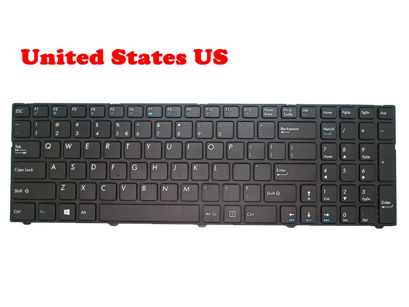 Laptop Keyboard For Pegatron D17K D17S V150062IS1 UI 0KN0-CN8UI11 With Black Frame INTERNATIONAL English | Компьютеры и офис
