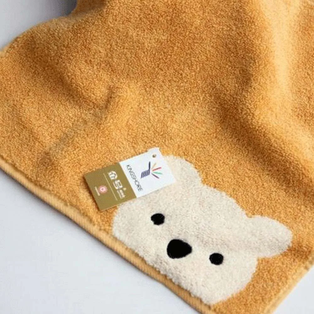 Children Towels Baby Face Towel Cute Cartoon Bear Pattern Hang Hand Towel Soft Cotton Towels baby towel cotton towel