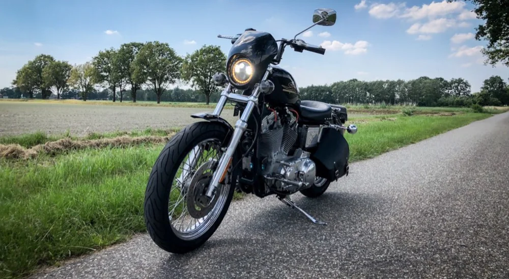 5,7" мотоциклетный светодиодный светильник для Harley Dyna Sportster Triumph индийская фара двигателя Halo DRL Янтарный светильник поворота