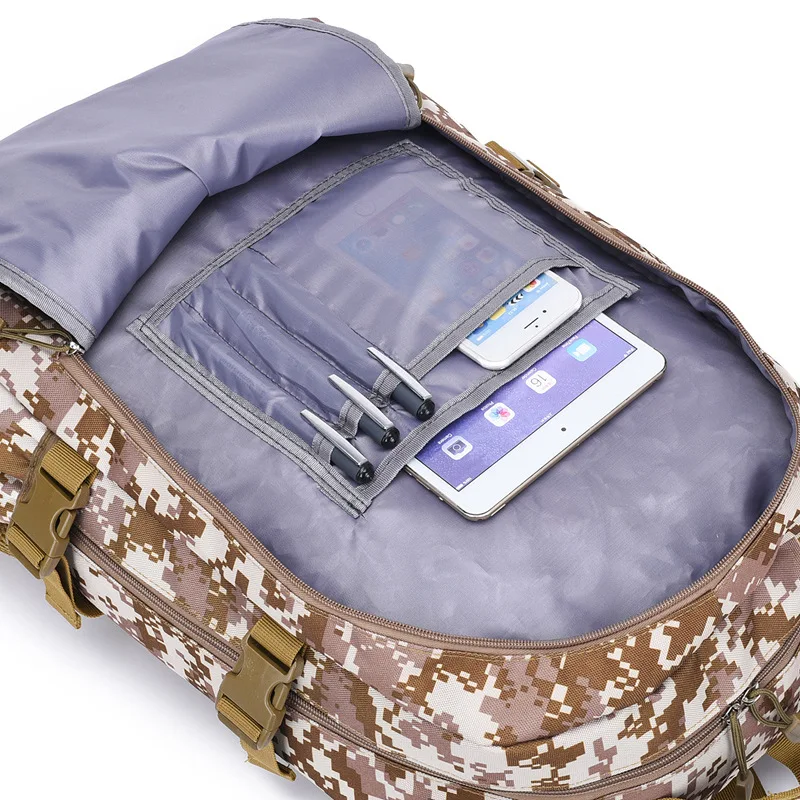 

Outdoor Large Capacity Backpack Waterproof Camouflage Chicken Level Three Bag Army Fans Tactical Luggage