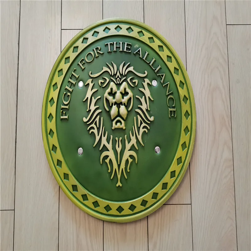 

Cosplay 1:1 Weapon Prop Gold Lion King Justice Round Shield Movie Anime Game Role Play Halloween Link Cos PU Prop 43.5cm