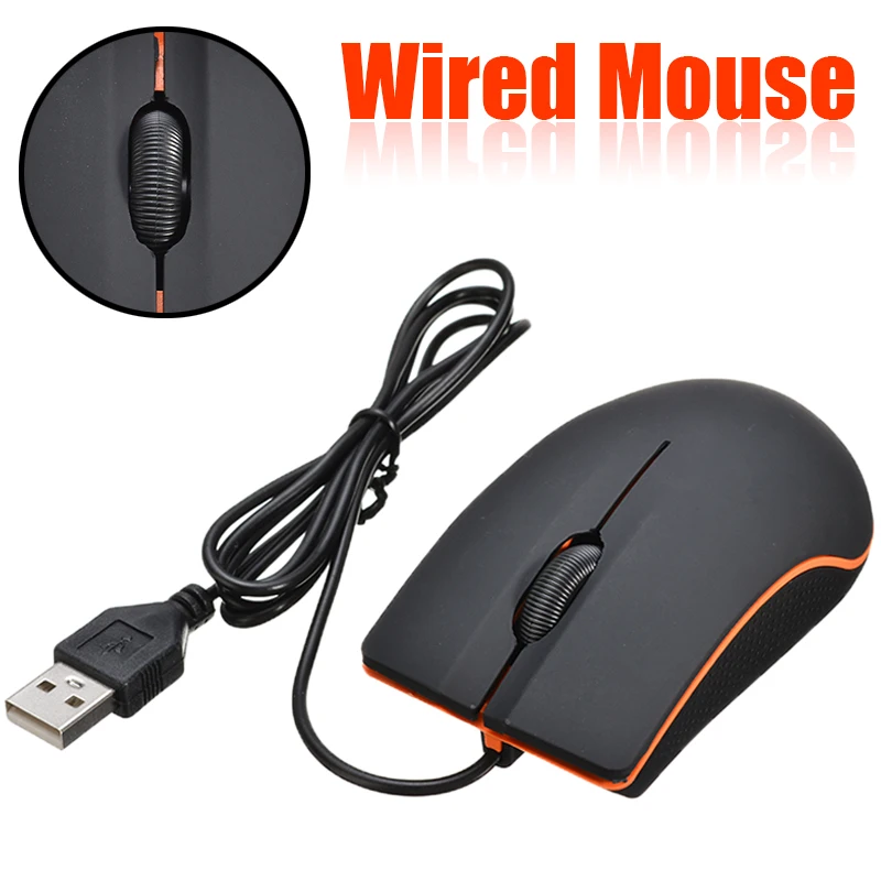 For PC Laptop Computer 1PC LED Optical Gamer Gaming Mouse Wired 3 Button Mice With USB Cable