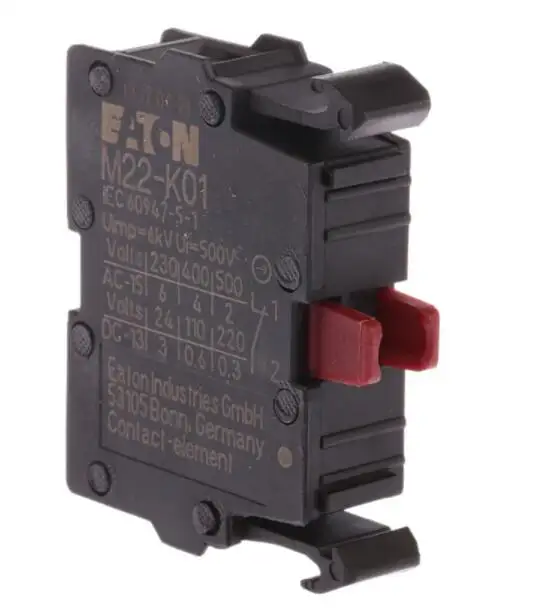 M22-K01 216378 NZM auxiliary contacts are suitable for NZM14, LZM13, PN13, N14 with screw terminals