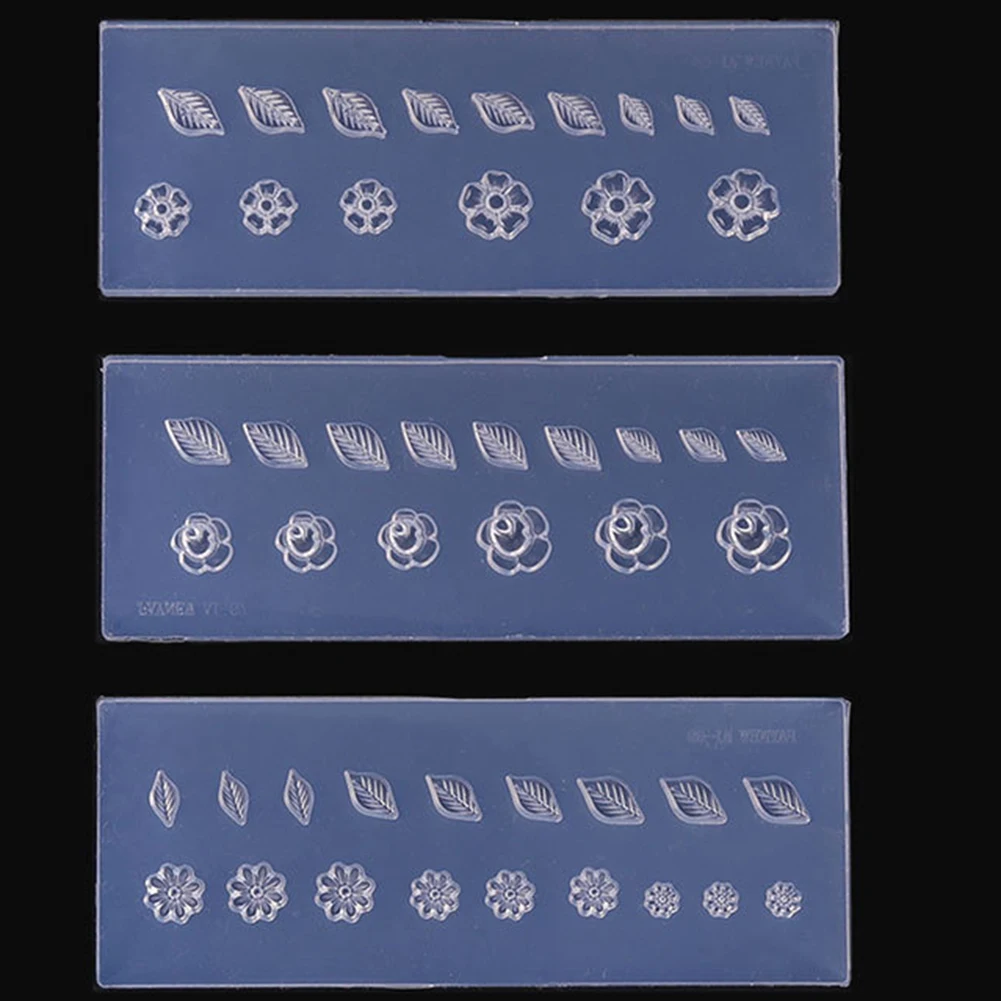 Nail Art Silicone Mold Leaves Flower DIY Craft Jewelry Decoration Accessories 3D Nail Art Mold Transparent DIY Pendant Tools 6