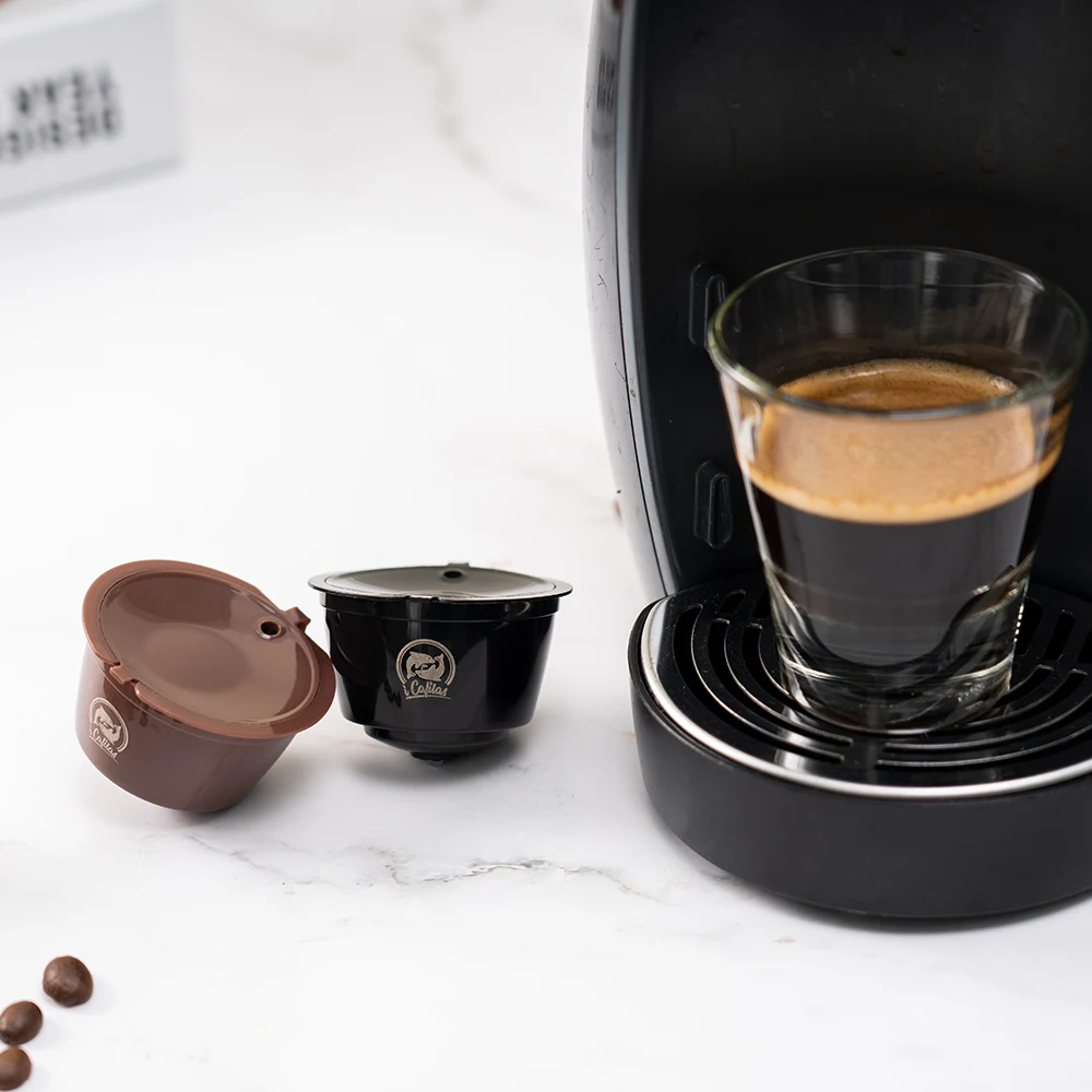 Icafilas Crema Capsule Caffè Per Dolce Gusto Maker Cialde Caffè Riutilizzabili Con Tazza Filtro Caffè Espresso In Metallo D'Acciaio