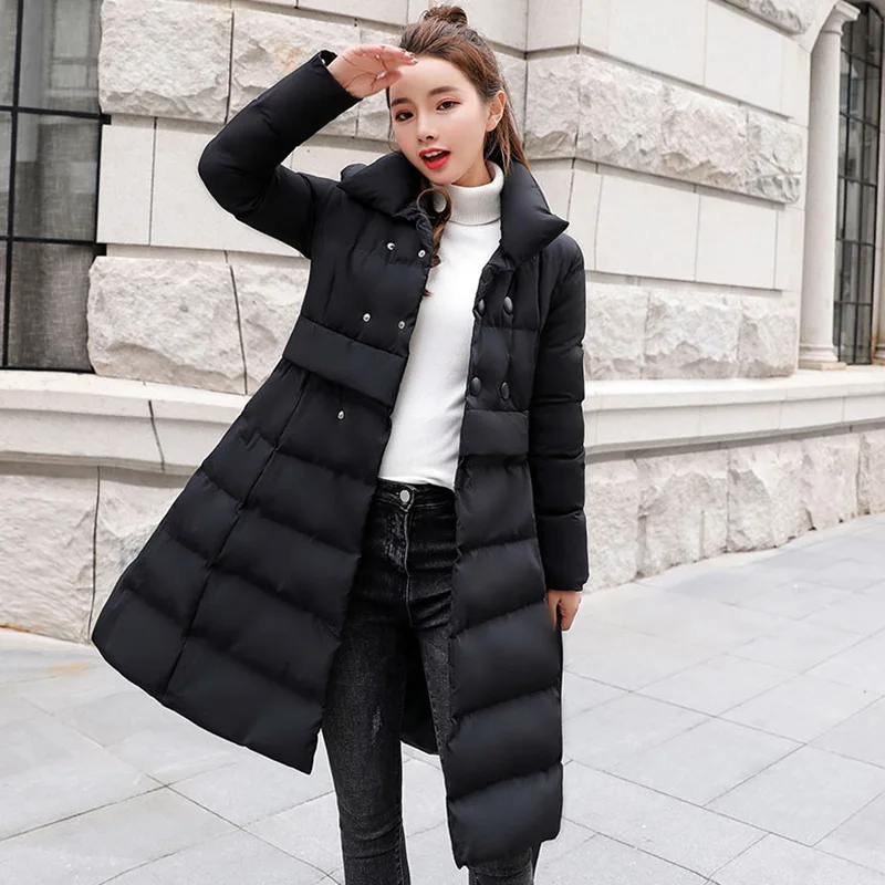 

Down Jacket Cotton-padded Clothes Women's Mid-length 2018 Winter New Style Korean-style Loose-Fit Slimming Cotton-padded Clothes