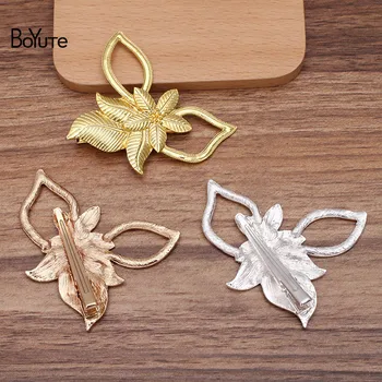 

BoYuTe (5 Pieces/Lot) 45MM Iron Hair Clip Welding 60*46MM Metal Alloy Flower Diy Hair Accessories Handmade Materials
