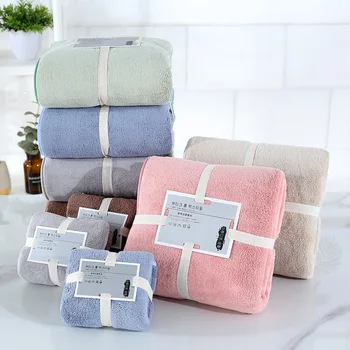 

2pcs/set Bath Towel Set Bath Towel + Face Towel Soft Super Absorption Bath Face Towel Bathroom Towel Sets Beach Towels