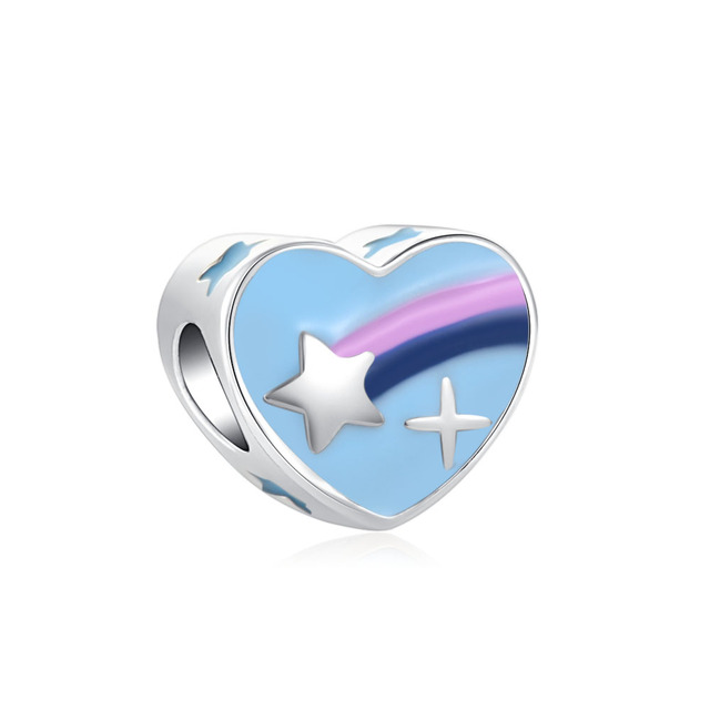 New 925 Sterling Silver Enamel Universe Star Moon  Diy Bead Fit Original Pandora Charms Bracelet Jewelry Women Acessories
