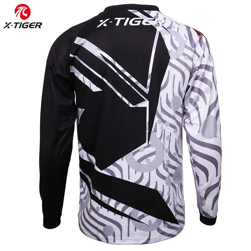 X-Tiger DH рубашка с длинными рукавами куртка для скоростного спуска полиэстер нижние трикотажные изделия MTB велосипед Велоспорт Спортивная Мужская футболка спортивная одежда
