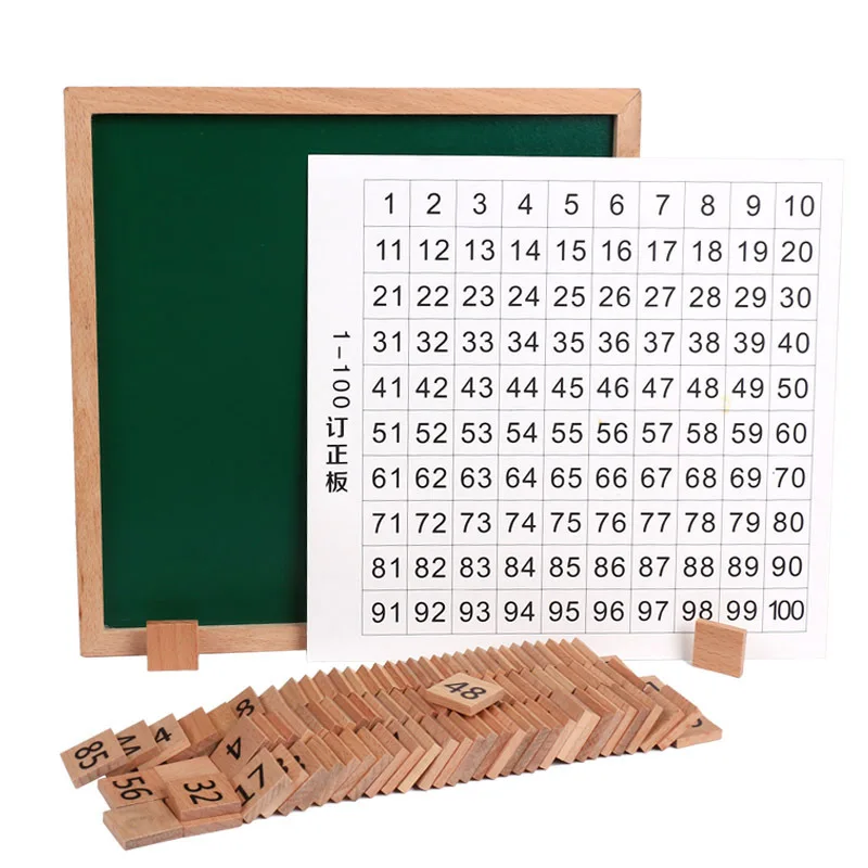

Early Educational Teaching Aid Children with Numbers Toy Kids Continuous Wooden Montessori with Numbers 1-100 with Numbers Mathe