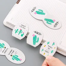 4 шт./упак. Зеленый Кактус Закладка-магнит бумажный зажим школьные офисные поставки Escolar Papelaria подарочные канцелярские принадлежности
