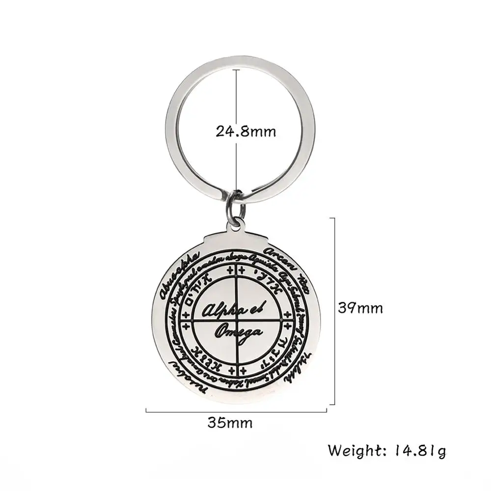 Solomon 9 My shape Key of Solomon 316L, нержавеющая сталь, первая секунда, пятая Пентакль солнца, Юпитер, Марс, мудрый амулет, брелок, подарок - Цвет: Solomon 9