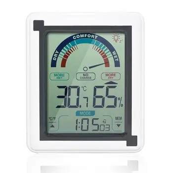 

New Electronic Weather Clock Temperature Humidity Meter Indicator Thermometer Lcd Display Press Backlight Household Weather Cloc