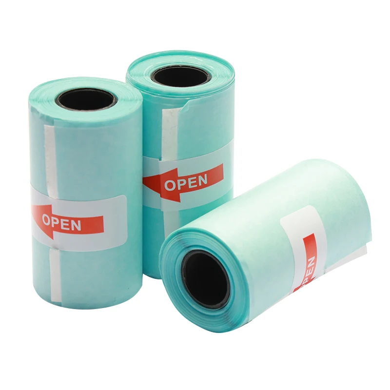 3 롤 인쇄 가능한 스티커 용지 롤 직접 접착 용지 (PeriPage A6 포켓 열전 사 프린터 용) 57*30mm
