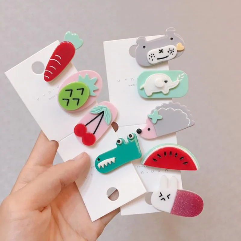 

Cute Leather Hairpins For Girls Headband Children Cartoon Animals Hair Clips Barrettes Kids New Fashion Hair Accessories