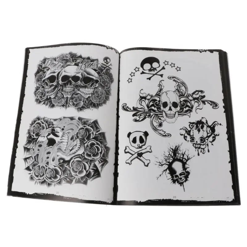 76 страниц выбранный Череп Дизайн Эскиз флэш-книга татуировки товары для рукоделия A4 Новый AXYF