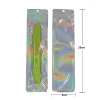 100 Pcs Hologram Aluminum Foil And Transparent Zip Lock Bags Long Plastic Pouch Watch Pen Jewelry Cosmetic Usb Data Cable Bags 4