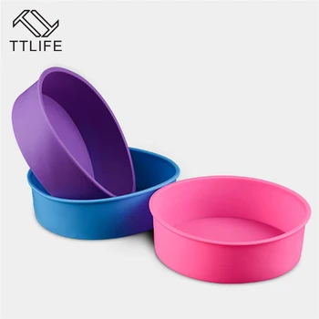 

TTLIFE DlY 17*6CM Round Shape Silicone Cake Pan Baking Bakeware Maker Baking Mould Baking Tools for Cakes Baking Accessories