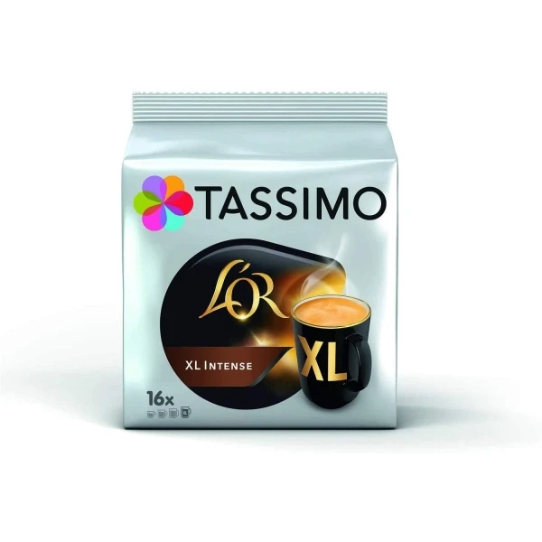Tassimo L\'OR XL Intense, Cápsulas café molido Brasa,-Pack 3 Paquetes (48 cápsulas)
