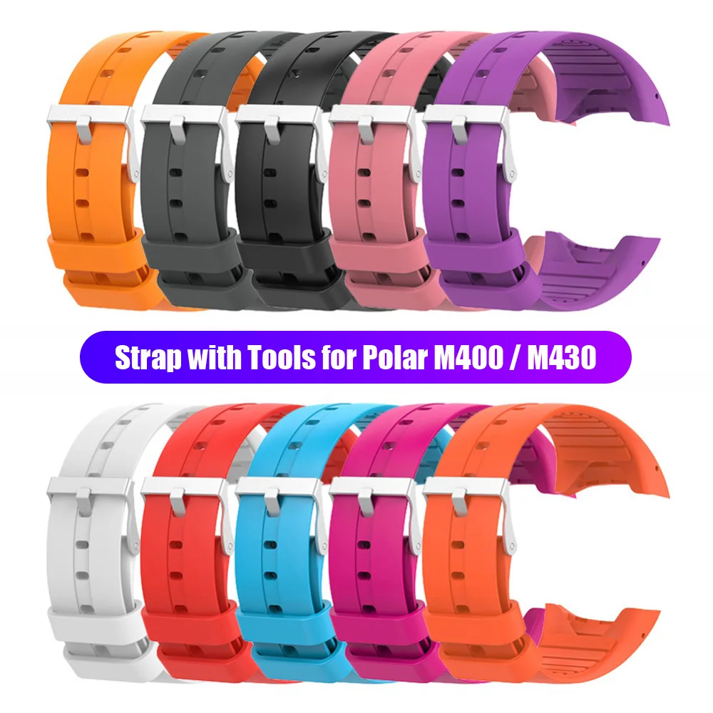 Мягкий силиконовый браслет ремешок для Polar M400 M430 gps спортивные Смарт-часы сменный ремешок для часов браслет ремешок для часов