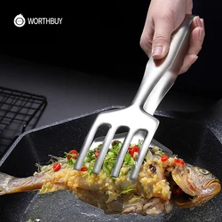 Multifunctional BBQ Tongs Stainless Steel Food Tongs For Steak Fish BBQ Turners Spatula Kitchen Cooking Utensils Tools