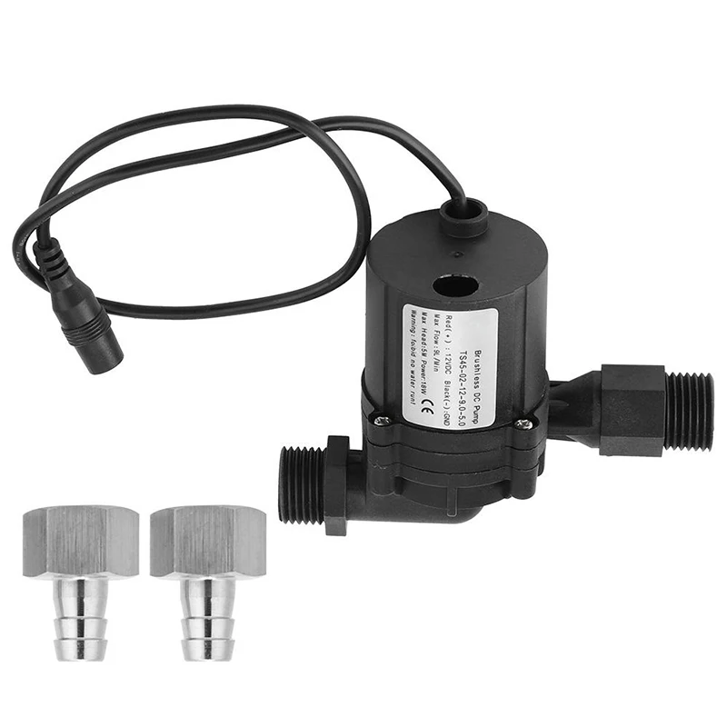 DC12V 18 Вт Homebrew пивоваренный пивной насос бесщеточный с фитингами 9l-10л/мин Коррозионностойкие аксессуары из нержавеющей стали