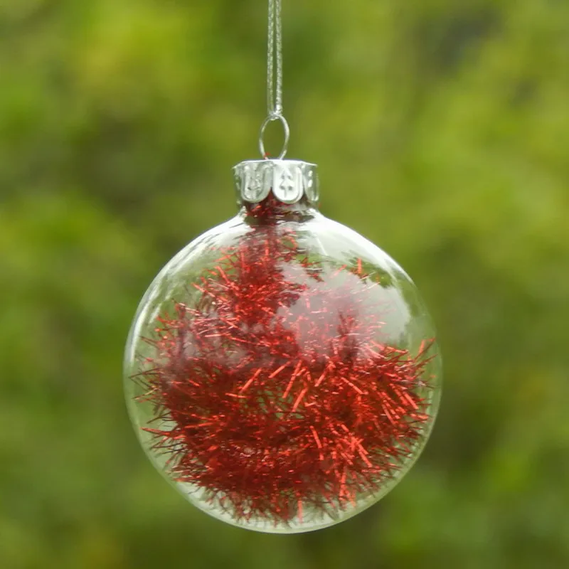 48 шт./упак. диаметр = 12 см прозрачный стеклянный шар подвеска для свадебной