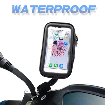 

Waterproof Motorcycle Motorbike Scooter Mobile Phone Holder Bag Case For Samsung Rearview Mirror Stand