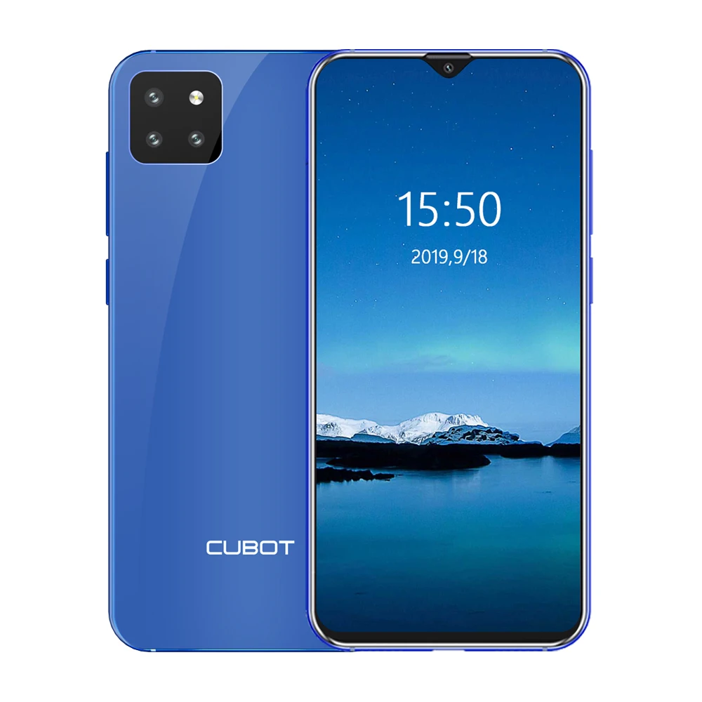 Blue Смартфон Cubot X20 Pro 6," FHD+ 2340*1080P экран капли воды 6 ГБ+ 128 ГБ Google Android 9,0 Sony AI Тройная камера 12MP+20MP+8MP Лицо ID Телефон Cellura Процессор Helio P60 4000 мАч Батарея - Цвет: Blue