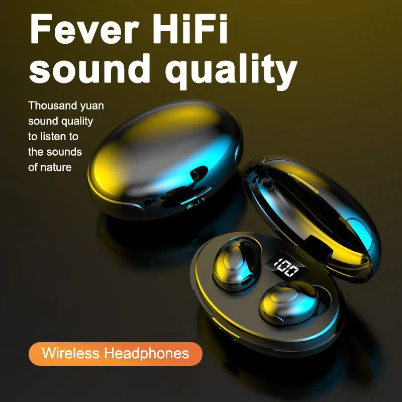 New 2020 Bluetooth Earphones Touch Control Wireless Headphones With LED Display Sport Waterproof Earbuds Headset Noise Cancel