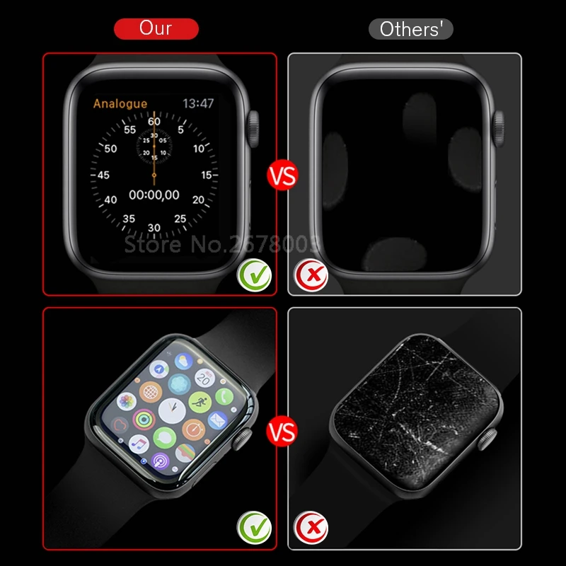 3D Полностью закаленное стекло для Apple Watch Series 5 40 44 мм защита экрана 3D Премиум взрывозащищенное стекло для iwatch 40 44 мм