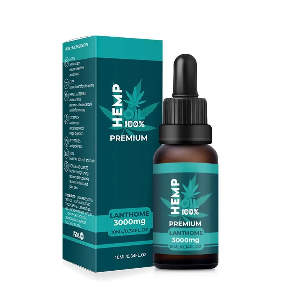 Organic Oil 3000mg CBD Seeds Extract Drops For Skin Reduce Anxiety Stress Pain Better Anti Sleep Relief E8J6 |