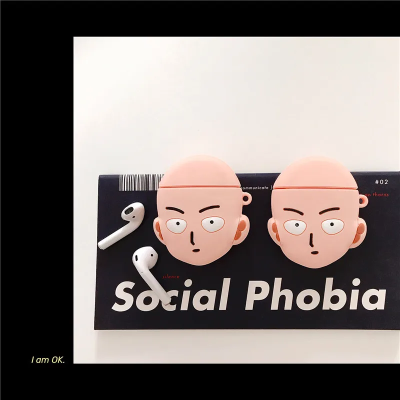 Чехол Saitama ONE PUNCH-MAN и чехол Airpods2, силиконовый чехол для беспроводной bluetooth-гарнитуры apple