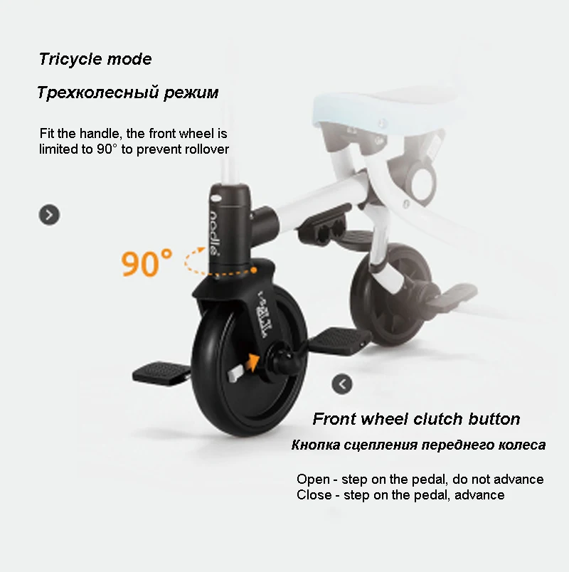 Детский велосипед ручной пуш-ап Складная коляска детская bicycleTwo способ детский трехколесный велосипед детская нож высокого качества детский велосипед