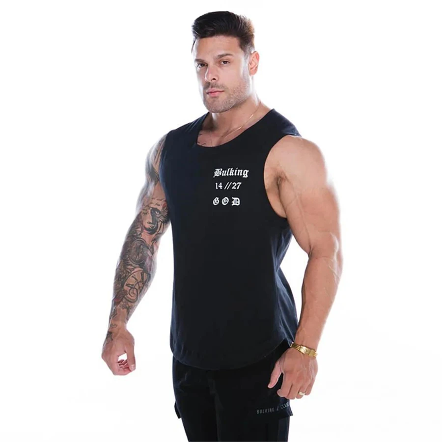 Men Tank Tops Bodybuilding Stringer Fitness Singlets Gyms Clothing Mens Sleeveless Shirt Vest debardeur homme ropa de hombre