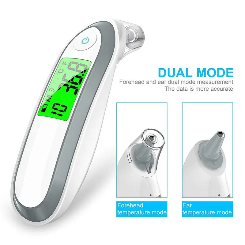 Ear and Forehead Thermometer Digital Medical Infrared Thermometer For Baby Children and Adults Fahrenheit and Celsius Convertibl