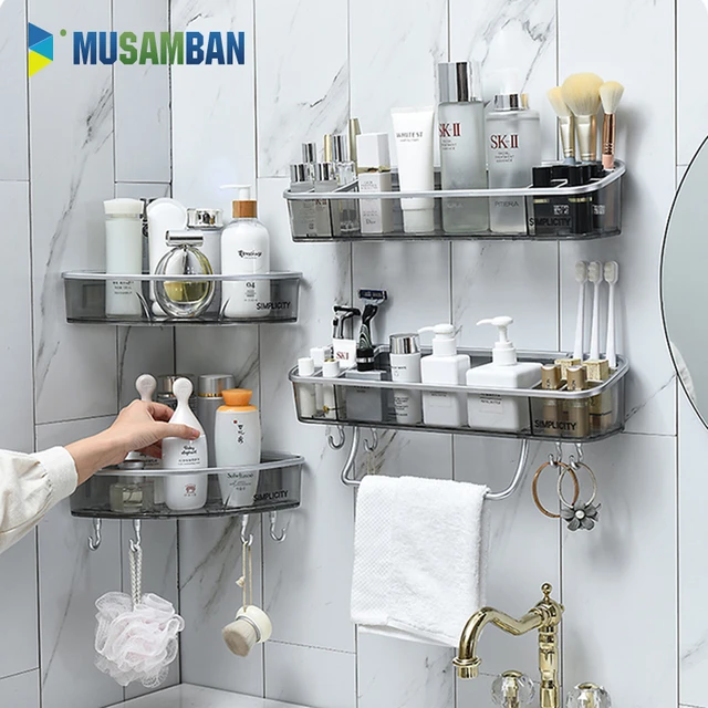 Hanging Bath Shelves Bathroom Shelf Organizer Punch-Free Shampoo And Shower  Gel Storage Rack Bathroom Storage Shelf Accessories - AliExpress