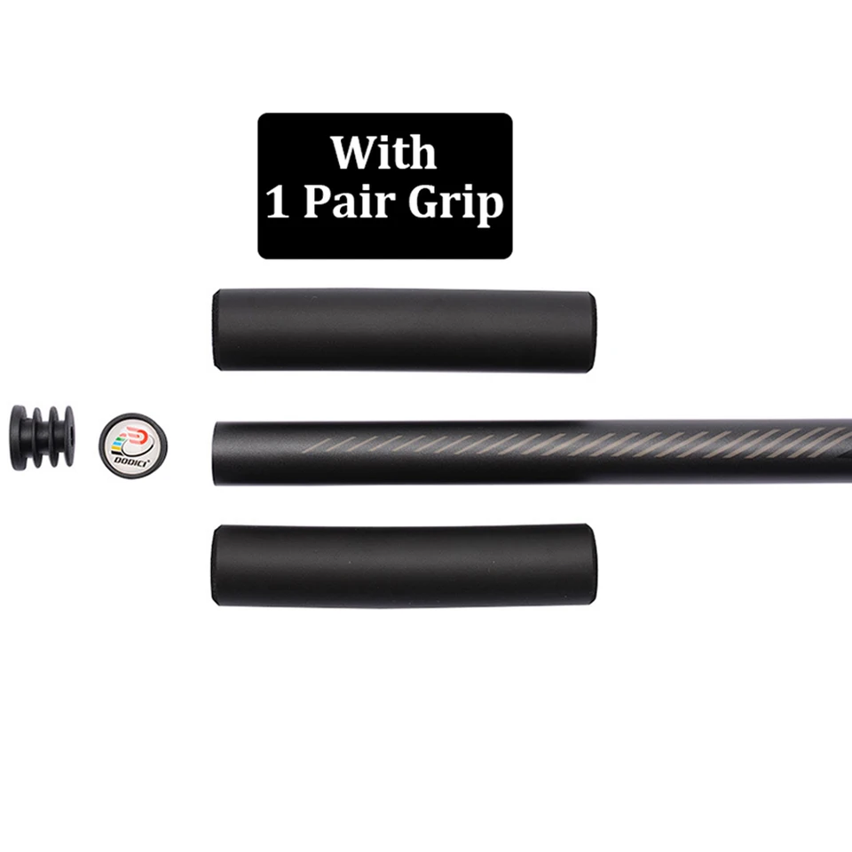 Guidon de vélo en fibre de carbone de 25,4 mm - Guidon droit - Poignée légère pour VTT - Poignées en U