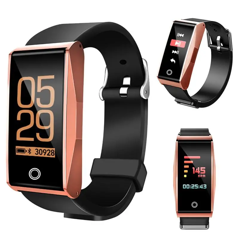 Smartband Трекер Активности Шагомер фитнес-браслет счетчик шагов Смарт-часы для мужчин и женщин - Цвет: Rose Gold
