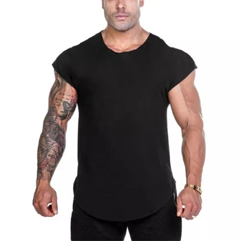 

Brand Mens muscle T shirt bodybuilding fitness men tops cotton singlets Plus Big size TShirt gasp Short Sleeve Tshirt Size S-XXL