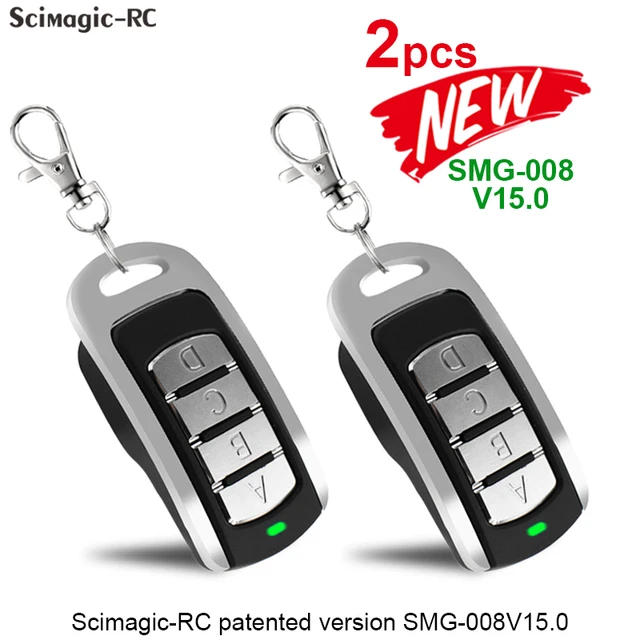 Garage Door Remote Control 433.92mhz Gate Control Rolling Code 287-868MHz Remote Control Duplicator Clone Garage Command Opener 2pcs Scimagic-RC
